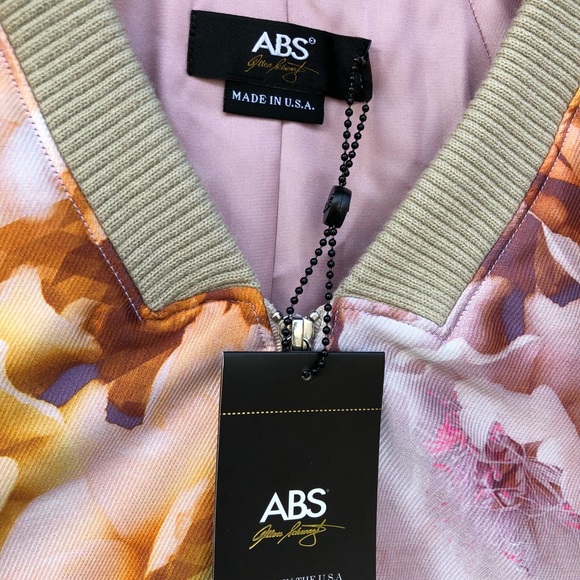 ABS by Allen SchwartzPrint Bomber Jacket Size M. - Picture 6 of 8